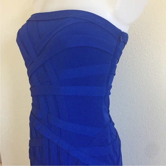 Tadashi Shoji Royal Blue Bandage Dress Size Small - Picture 3 of 11